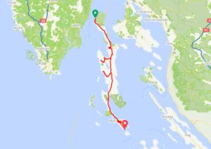 CROAZIA BY BIKE - CRES & LOSJNI ISLANDS BIKE TOUR MAP